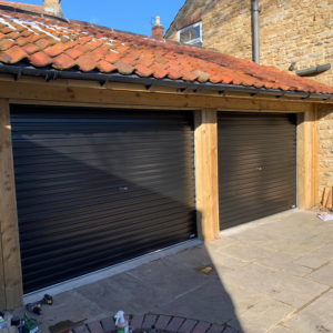 two single roller garage doors